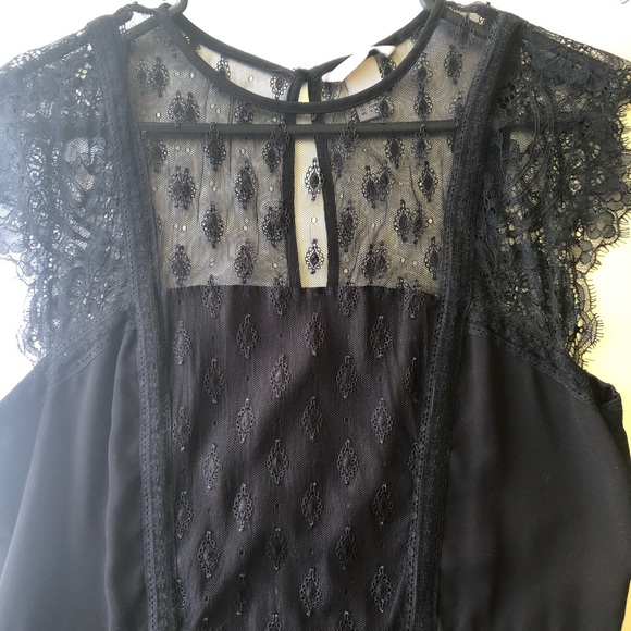 Black lace and chiffon dress - Picture 6 of 7